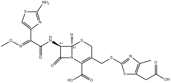 头孢地嗪杂质, 97180-26-2, 结构式