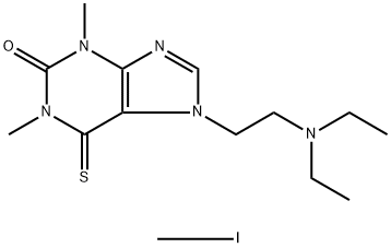 2H-Purin-2-one, 7-[2-(diethylamino)ethyl]-1,3,6,7-tetrahydro-1,3-dimethyl-6-thioxo-, compd. with iodomethane (1:1) Struktur