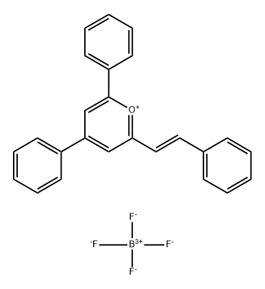 (E)-2,4-Diphenyl-6-(2-phenylethenyl)pyrilliumtetrafluoroborate Structure