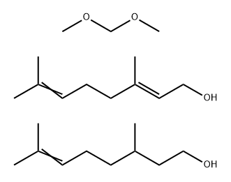 2,6-Octadien-1-ol, 3,7-dimethyl-, (E)-, reaction products with dimethoxymethane and 3,7-dimethyl-6-octen-1-ol Structure