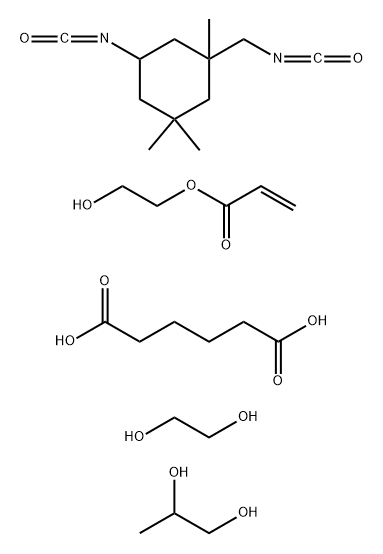 5-异氰酸根合-1-1异氰酸根合甲基-1,3,3-三甲基环己烷和1,2-丙二醇的聚合物, 97553-94-1, 结构式