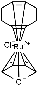 Chloro[(1,2,5,6H)-1,5-cyclooctadiene] (H5-2,4-Cyclopentadiene-1-yl) Ruthenium,97913-63-8,结构式