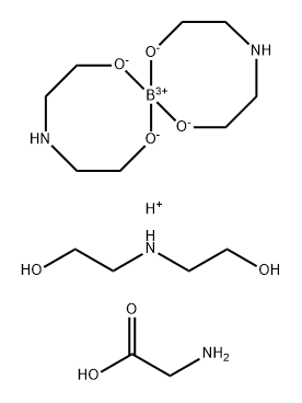 Glycine, N-(C12-22-alkylsulfonyl) derivs., bis[2,2'-iminobis[ethanolato](2-)-O,O']borate(1-), compds. with diethanolamine 结构式