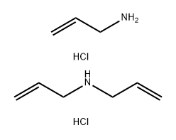 アリルアミン塩酸塩-ジアリルアミン塩酸塩共重合物 化学構造式