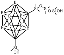 5-[7-(hydroxydimethylsilyl)-1,7-dicarbadodecaboran(12)-1-yl]-1,1,3,3,5,5-hexamethyltrisiloxan-1-ol 结构式