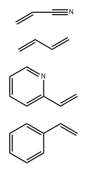2-Propenenitrile, polymer with 1,3-butadiene, ethenylbenzene and 2-ethenylpyridine (9CI) (CA INDEX NAME) Structure