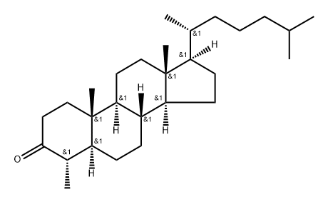 4α-メチル-5α-コレスタン-3-オン 化学構造式