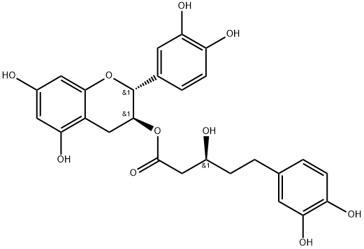 98570-83-3 (-)-β,3,4-Trihydroxybenzenepentanoic acid 2-(3,4-dihydroxyphenyl)-3,4-dihydro-5,7-dihydroxy-2H-1-benzopyran-3-yl ester