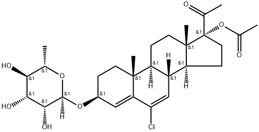 3-O-rhamnosylchlormadinol acetate Structure