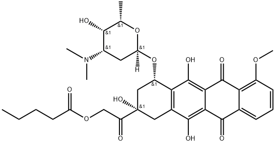 N,N-dimethyladriamycin-14-valerate Structure