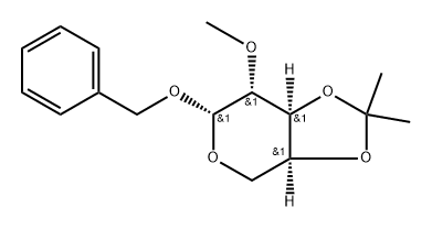 (3aS,6S,7R,7aS)-6-(benzyloxy)-7-methoxy-2,2-dimethyl-hexahydro-[1,3]dioxolo[4,5-c]pyran 结构式
