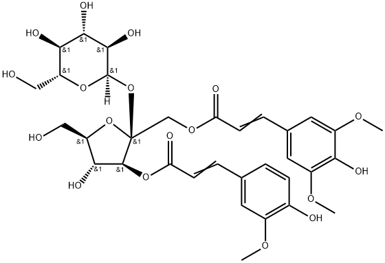 3-阿魏酸酯-1-芥子酰基蔗糖,98942-06-4,结构式