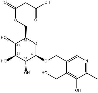 5'-O-(6-O-malonylglucopyranosyl)pyridoxine Structure