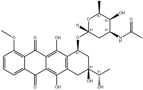 N-acetyl-13-dihydrodaunomycin Struktur