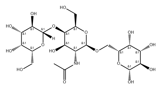galactopyranosyl(1-4)-N-acetylgalactosaminyl(1-6)galactose Structure