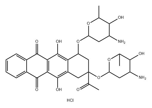 柔红霉素杂质3 DIHCL 结构式
