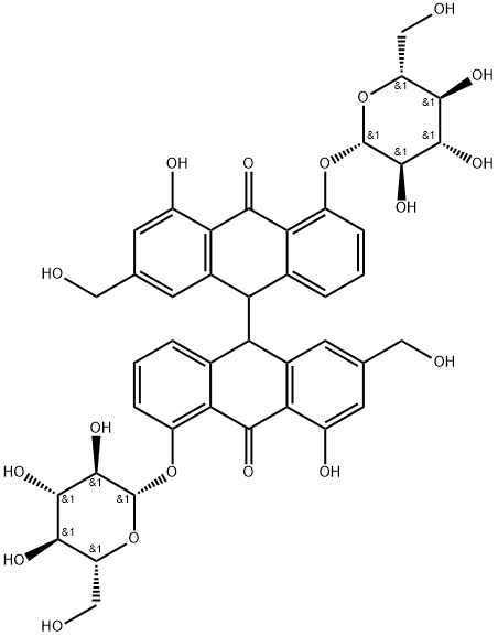 aloe-emodin dianthrone diglucoside Structure