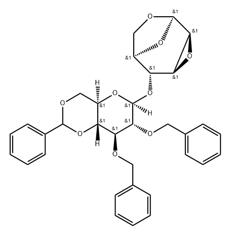1,6:2,3-Dianhydro-4-O-(2,3-di-O-benzyl-4,6-O-benzylidene-beta-D-glucopyranosyl)-beta-D-mannopyranose min. 99% Struktur