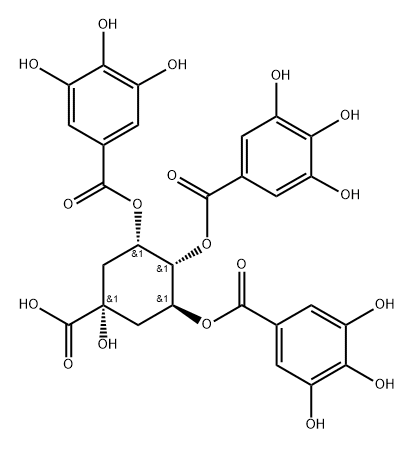 3,4,5-tri-O-galloylquinic acid 结构式