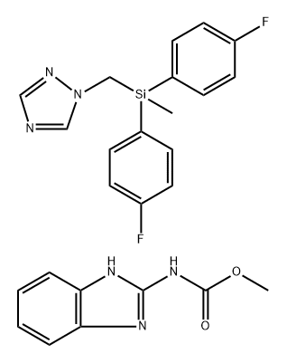 Carbamic acid, N-1H-benzimidazol-2-yl-, methyl ester, mixt. with 1-[[bis(4-fluorophenyl)methylsilyl]methyl]-1H-1,2,4-triazole Structure