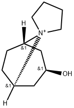 3-hydroxynortropane-8-spiro-1'-pyrrolidinium Structure