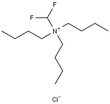 N,N-二丁基-N-(二氟甲基)-1-丁胺氯化物(1:1) 结构式