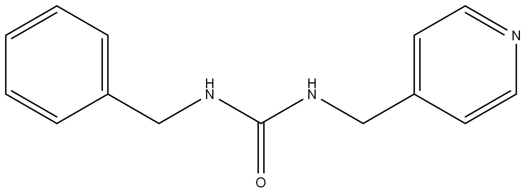 N-(Phenylmethyl)-N′-(4-pyridinylmethyl)urea Structure