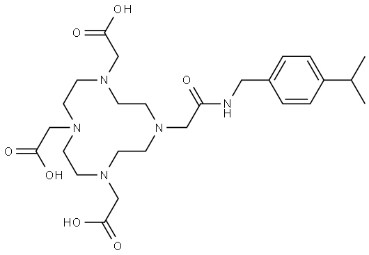 10-[2-[[[4-(1-Methylethyl)phenyl]methyl]amino]-2-oxoethyl]-1,4,7,10-tetraazacycl… Structure