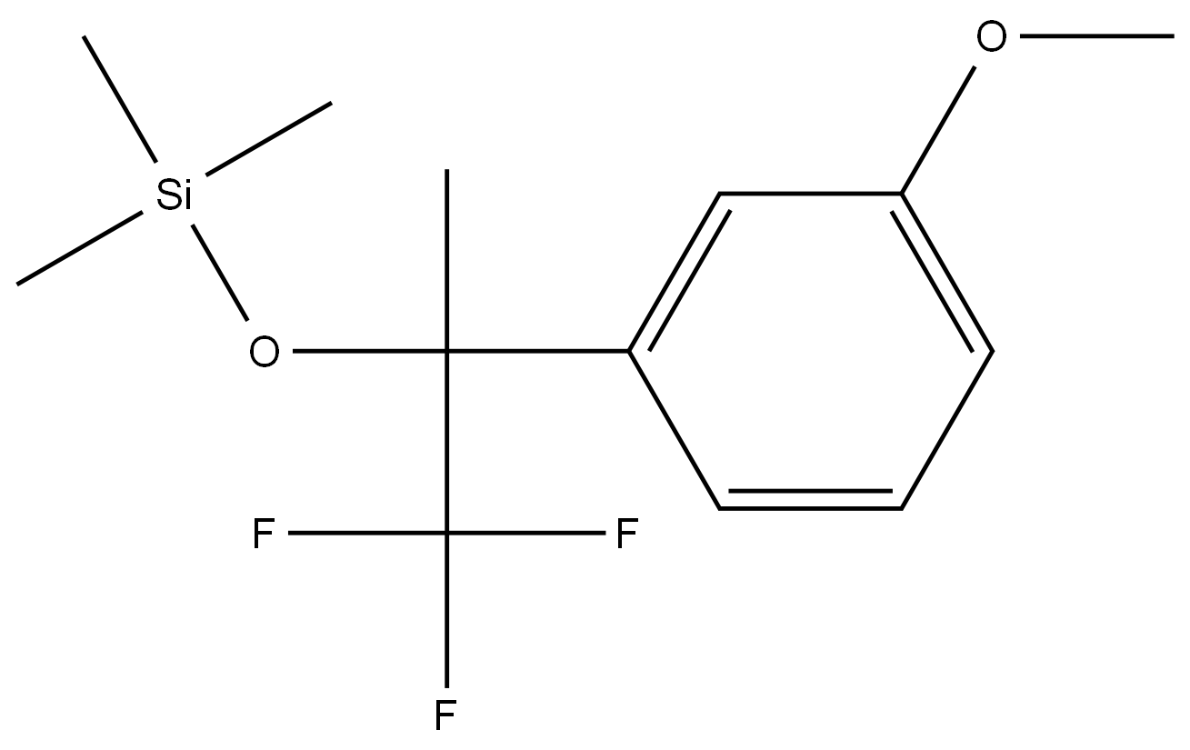 trimethyl((1,1,1-trifluoro-2-(3-methoxyphenyl)propan-2-yl)oxy)silane Struktur