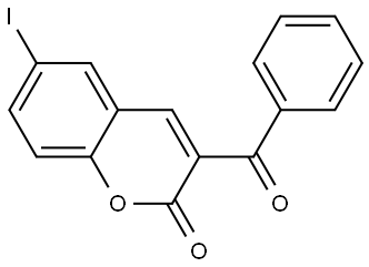 3-苯并基-6-碘-2H-色烯-2-酮, 101081-02-1, 结构式