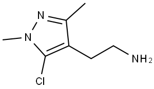 2-(5-Chloro-1,3-dimethyl-4-pyrazolyl)ethanamine Structure
