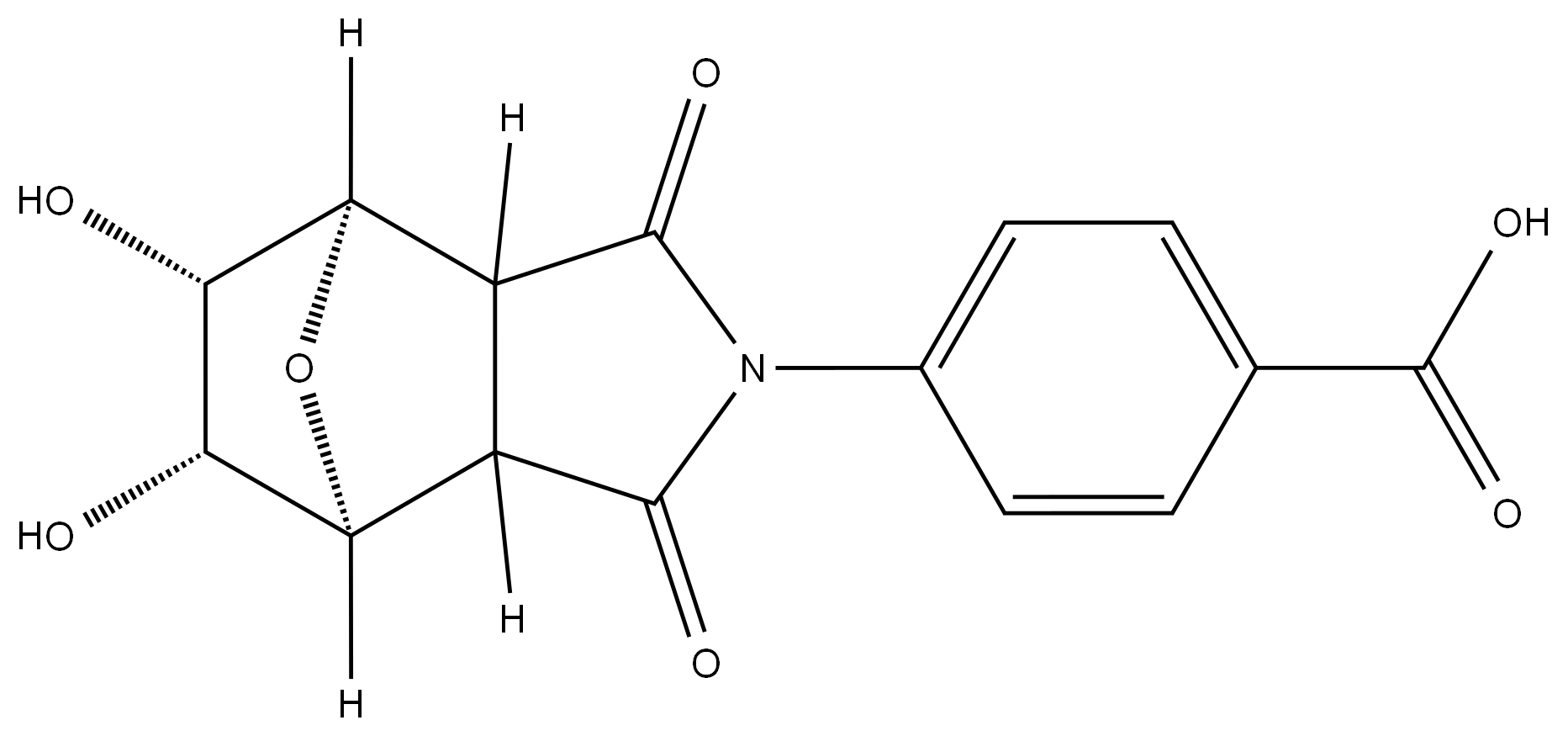 4-((4R,5S,6R,7S)-5,6-dihydroxy-1,3-dioxohexahydro-1H-4,7-epoxyisoindol-2(3H)-yl)benzoic acid,1018960-62-7,结构式
