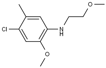 4-Chloro-2-methoxy-N-(2-methoxyethyl)-5-methylbenzenamine 结构式
