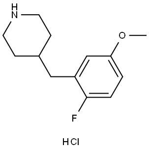 4-(2-Fluoro-5-methoxybenzyl)piperidine Hydrochloride Structure