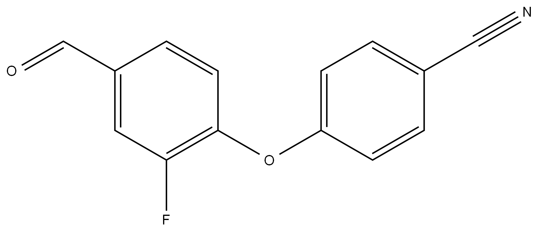 Benzonitrile, 4-(2-fluoro-4-formylphenoxy)- Structure