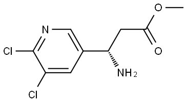 METHYL (3S)-3-AMINO-3-(5,6-DICHLORO(3-PYRIDYL))PROPANOATE 结构式