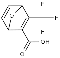 3-trifluoromethyl-7 -oxabicyclo[2.2.1]hepta 2,5- diene-2- carboxylic acid Struktur