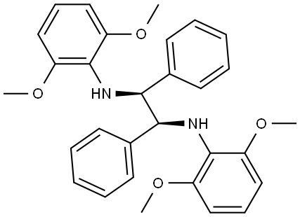(1S,2S)-N1,N2-bis(2,6-dimethoxyphenyl)-1,2-diphenylethane-1,2-diamine Structure