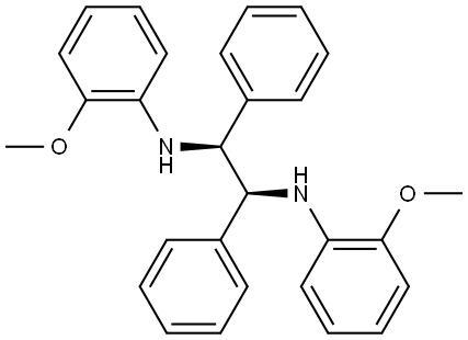 (1S,2S)-N1,N2-bis(2-methoxyphenyl)-1,2-diphenylethane-1,2-diamine Structure