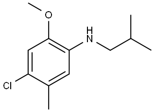 4-Chloro-2-methoxy-5-methyl-N-(2-methylpropyl)benzenamine 结构式