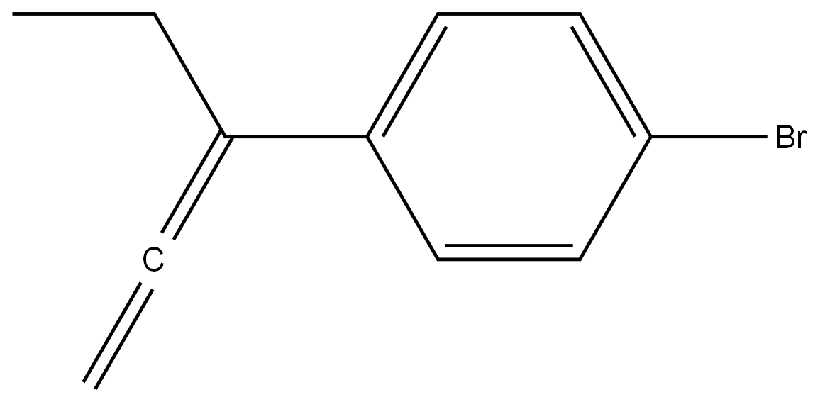 1-(1-ethyl-1,2-propadienyl)-4-bromobenzene Structure