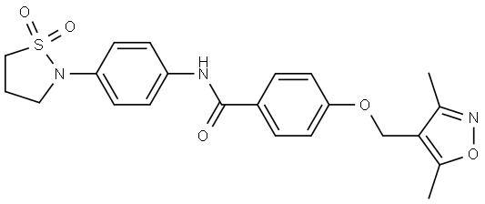 4-[(3,5-Dimethyl-4-isoxazolyl)methoxy]-N-[4-(1,1-dioxidoisothiazolidin-2-yl)phenyl]benzamide Structure
