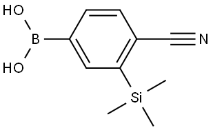 4-Cyano-3-(trimethylsilyl)phenylboronic acid Structure