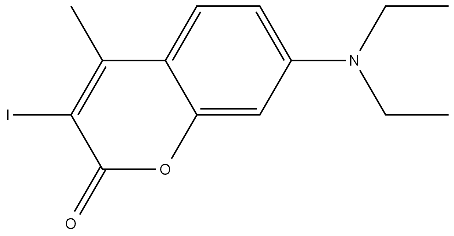 7-(diethylamino)-3-iodo-4-methyl-2H-chromen-2-one 结构式