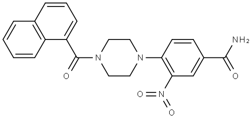 Benzamide, 4-[4-(1-naphthalenylcarbonyl)-1-piperazinyl]-3-nitro- Structure