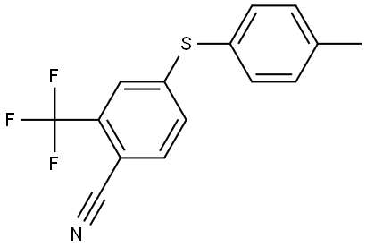 4-(p-tolylthio)-2-(trifluoromethyl)benzonitrile Structure