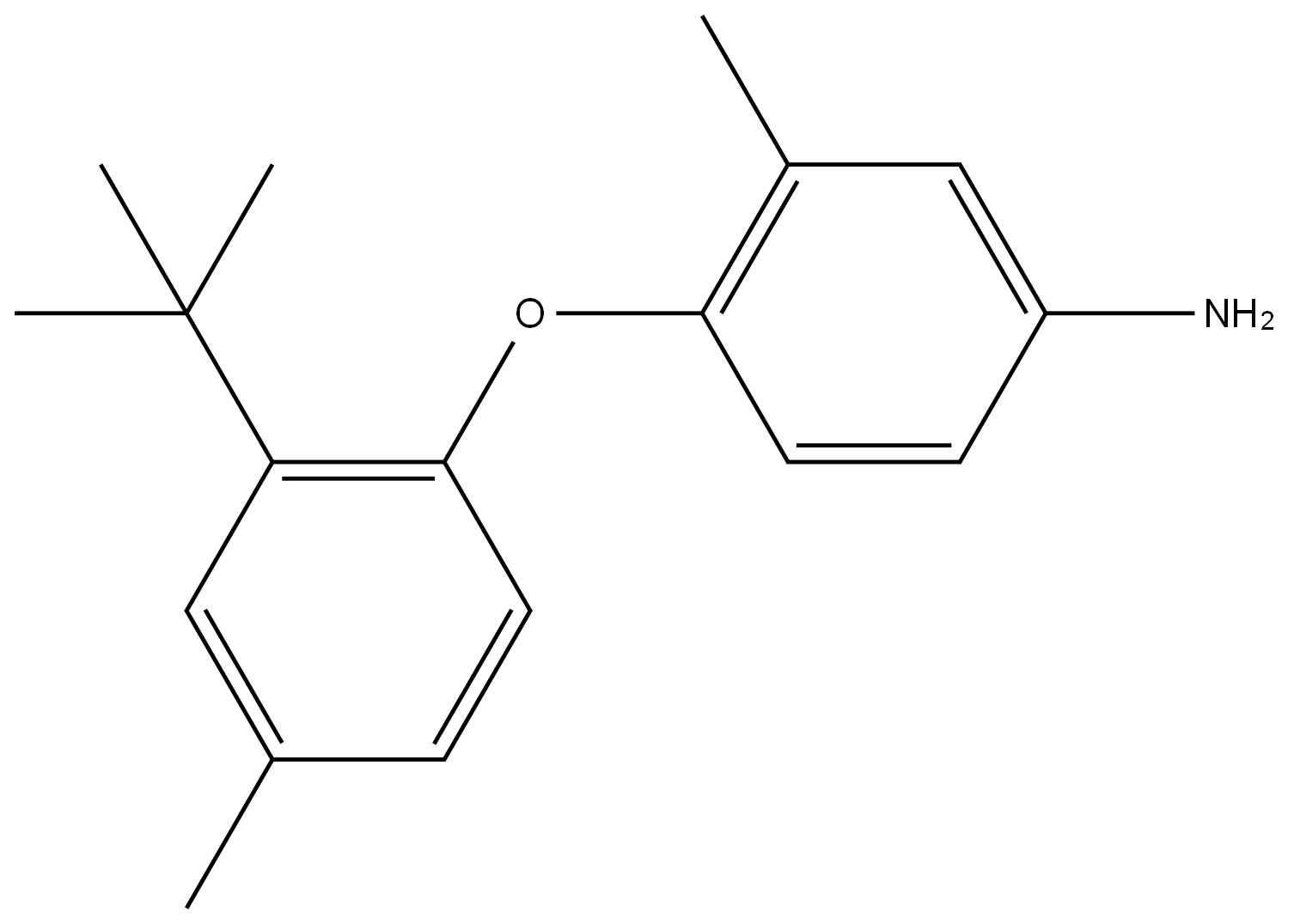 4-[2-(1,1-Dimethylethyl)-4-methylphenoxy]-3-methylbenzenamine Structure