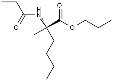 (S)-丙基 2-甲基-2-丙酰胺基己酸酯, 110896-46-3, 结构式