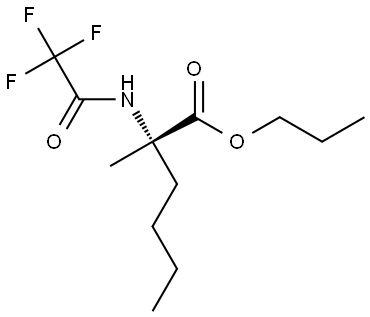 (S)-丙基 2-甲基-2-(2,2,2-三氟乙酰胺基)己酸酯,110896-54-3,结构式