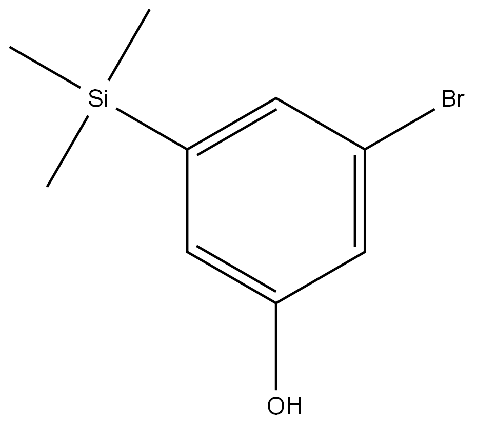 3-bromo-5-(trimethylsilyl)phenol Struktur